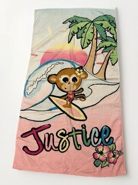 Justice Vintage Y2K Girlhoodcore Monkey Surf Beach Towel